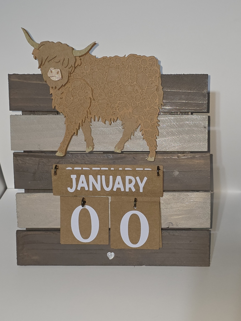 3d HIGHLAND COW Perpetual Calendar (Includes 50% Donation)